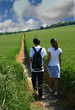 young couple strolling