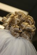 hair blond up do bun style hairstyle veil pro curl