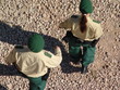 polizisten aus der vogelperspektive