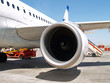 turbina del motor de un avion