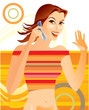 girl calling by phone