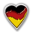 herz briefmarke deutschland flagge