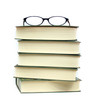 bücher und brille