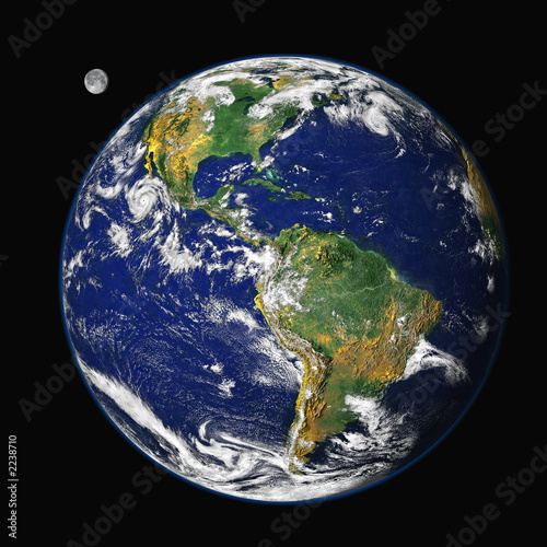 Illustration: earth & moon earth & moon
