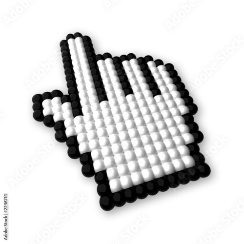 3d mouse pointer – hand – isolated