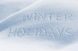 winter hollidays