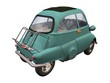 petite automobile verte années 60-70