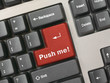 keyboard - red key push me