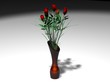 red roses in vase