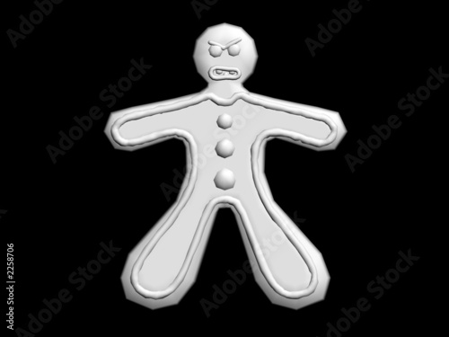 Illustration: angry gingerbread man angry gingerbread man