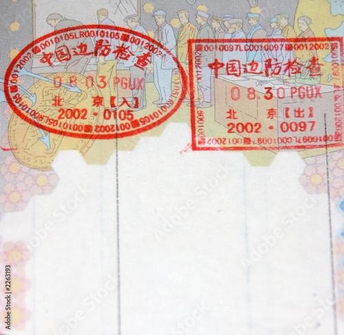 Photo: chinese visa chinese visa