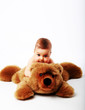 verschmustes baby, mädchen, baby, süss