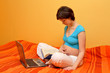 Photo: happy pregnancy - pregnant woman reading book happy pregnancy - pregnant woman reading book