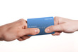 man and woman duel for credit card