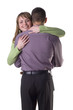 cuddling couple - woman's face to the camera. cuddling couple - woman's face to the camera.
