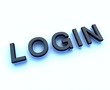 login 3d sign login 3d sign