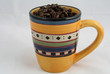 coffee mug with beans coffee mug with beans