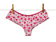 valentine panties on a clothes line (clipping path