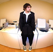 sitting on a laundry machine