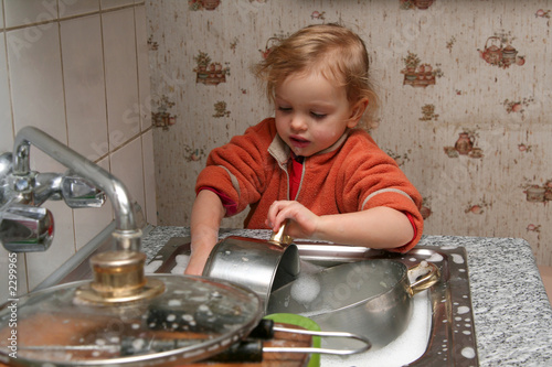 Photo: washing the dishes washing the dishes