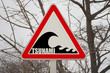 tsunami warning sign tsunami warning sign