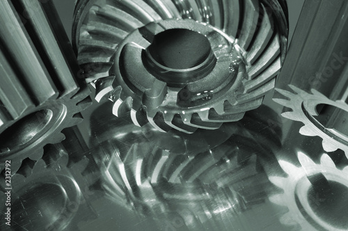 Photo: three gears and titanium concept three gears and titanium concept