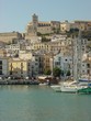 vista vertical del puerto de ibiza con catedral vista vertical del puerto de ibiza con catedral