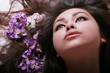 Photo: beautiful asian woman with flowers beautiful asian woman with flowers