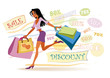 girl with shopping bags