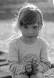 little girl with wind in her hair