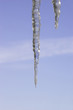 two icicles and the sky