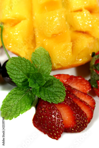 Photo: strawberries and mango strawberries and mango