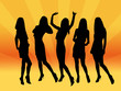 night club girls illustration