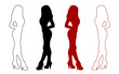 model in standing pose