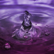  bubbles motion in violet water.