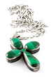 stylized malachite  fourleafed clover