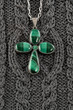 stylized malachite  fourleafed clover