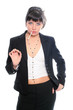 beauty brunette business lady with cigarette beauty brunette business lady with cigarette
