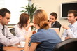 brainstorm.group of business people working  on pr
