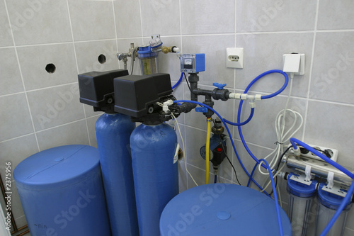 water filtration system in laboratory