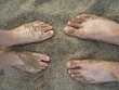two pairs of feet