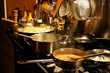 cooking at the stove