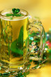 green shamrock and beer