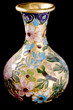 brass vase isolated on black