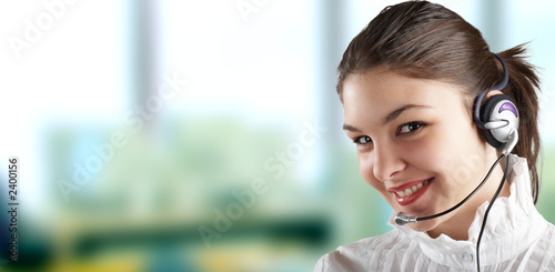 beautiful customer representative