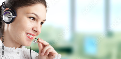 Photo: beautiful customer representative beautiful customer representative