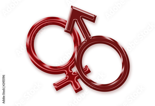 Illustration: female and male symbols female and male symbols