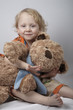 boy and teddy bear