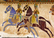 india, mandawa: colourful frescoes on the walls india, mandawa: colourful frescoes on the walls