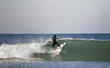 surfer preparing a floater